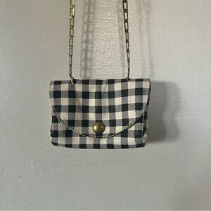 Clare V Black and White Checkered Mini Bag